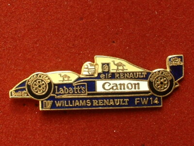 Pin's F1 Williams Renault, Sponsors ELF, Canon, Good Year, Camel, Vintage