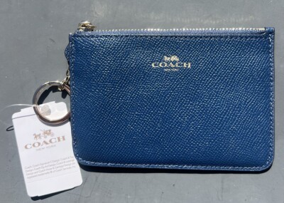 Coach Key Pouch With Gusset F57854 Marina Blue | eBay