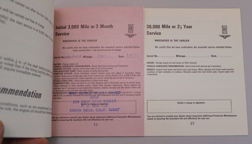1970 Rolls Royce Silver Shadow Bentley T Operating and Maintenance Manual - Bild 5 von 6