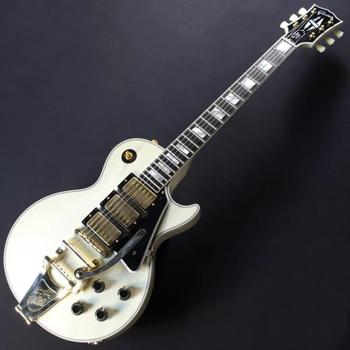 Gibson CS Murphy Lab 57 Les Paul Custom 3PU Bigsby Polaris White Ultra Light Age