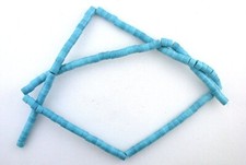 5mm x 3.5mm Block Turquoise Heishi Gemstone 17 Inch Bead Strand HBS28