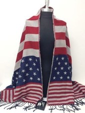 Americana woven Blanket Wrap Scarf Shawl Stole Soft Pashmina Unisex NEW TUC