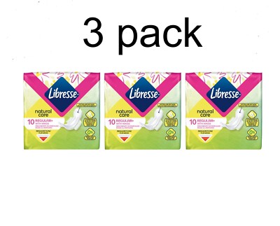 3pack LIBRESSE NATURAL CARE Sanitary pads, 10 pcs.