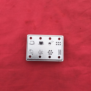 JURA E55 Blende LED Platin Silber Chrom Bedruckt 62924 Bedienfeld