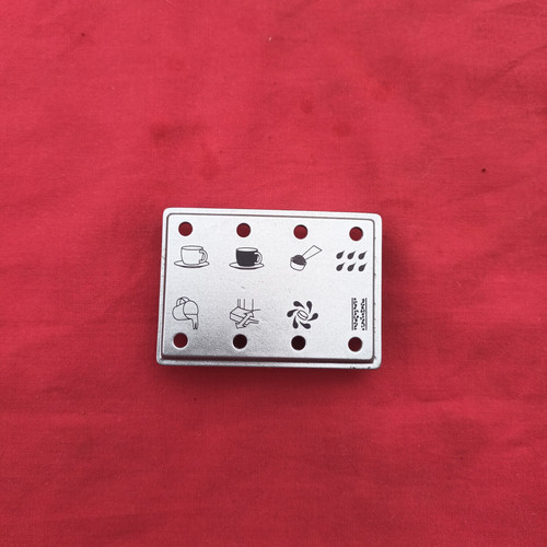 JURA E55 Blende LED Platin Silber Chrom Bedruckt 62924 Bedienfeld