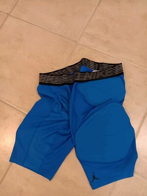 NIKE PRO MEN'S BLUE BASKETBALL FULLY PADDED COMPRESSION TRAINING SHORTS $70 NWT