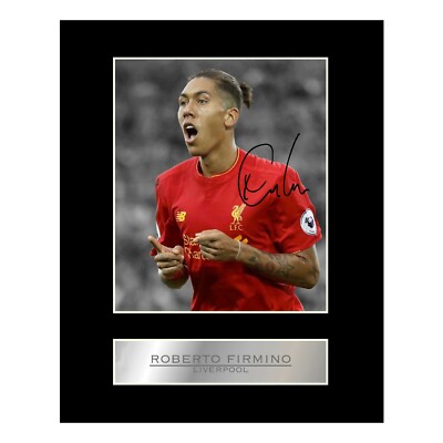 Roberto Firmino signiert montiert Foto Display Liverpool FC