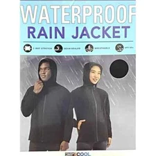 32 Degrees Cool Waterproof Rain Jacket Unisex Black SMALL Mens MEDIUM Womens
