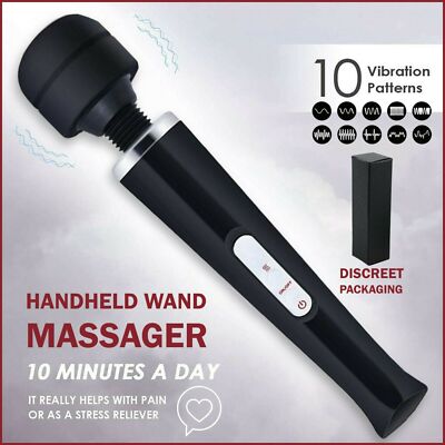 Handheld Massager Wand Vibrating Massage Magic Full Body Therapy Motor 20  Speed | eBay