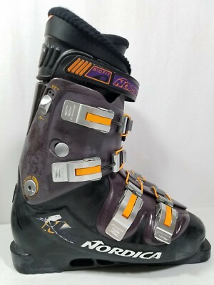 Nordica Vertech 75 Black Purple Ski Boots Size 26.5 300mm