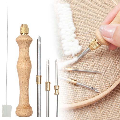 Household Embroidery Punch Needle Set Sewing Poke Embroidery Punch Needle Kit RO - Picture 3 of 16