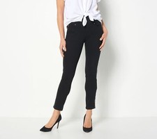 Belle by Kim Gravel Flexi Reg Straight Leg Pants Black 2 New