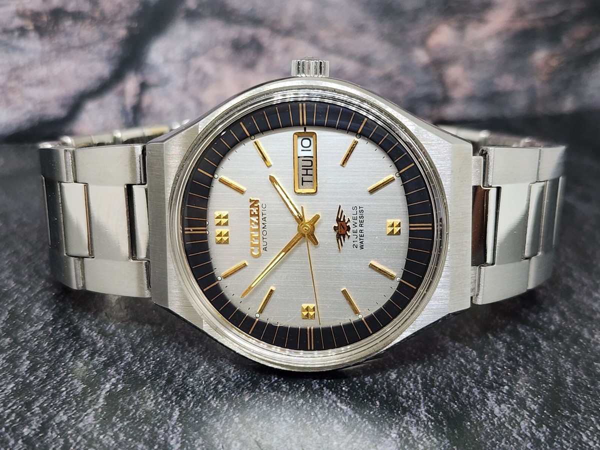 CITIZEN電子辞書MOBIDICT Mint Vintage Automatic Citizen Watch 8200 Eagle Dial 71-1136