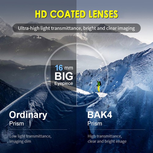 BAK4 Prism 60X60 Zoom Binoculars Telescope Day/Night HD for Hunting Travel - Picture 8 of 12