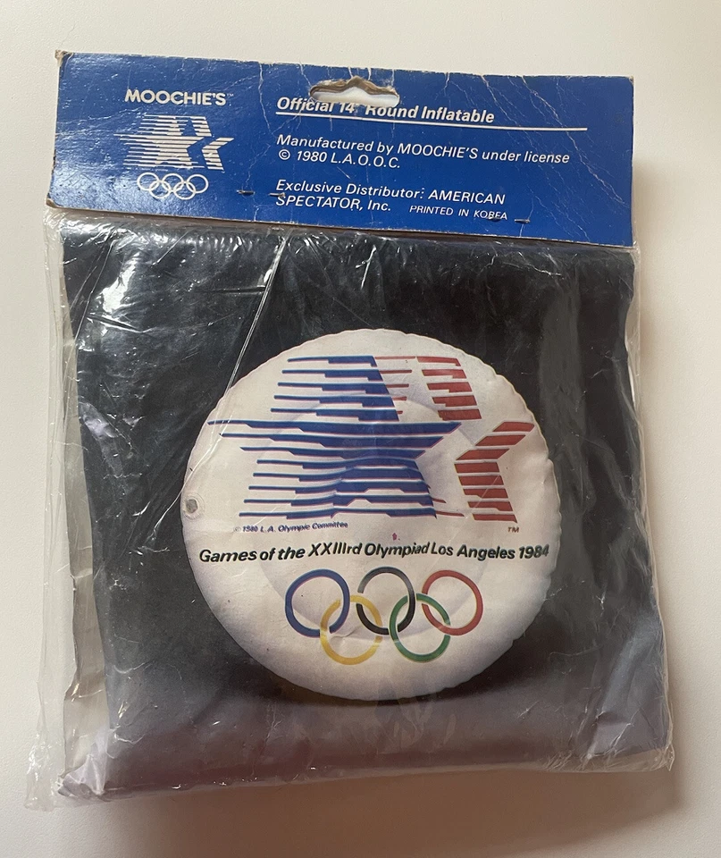 Los Angeles 1984 Olympics Seat Cushion Inflatable 14” official License Moochie - Image 2 of 2