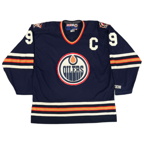Wayne Gretzky Signed Oilers pro fight strap stat jersey framed