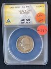 1932-S Washington Quarter Au50 Dtls Anacs M297