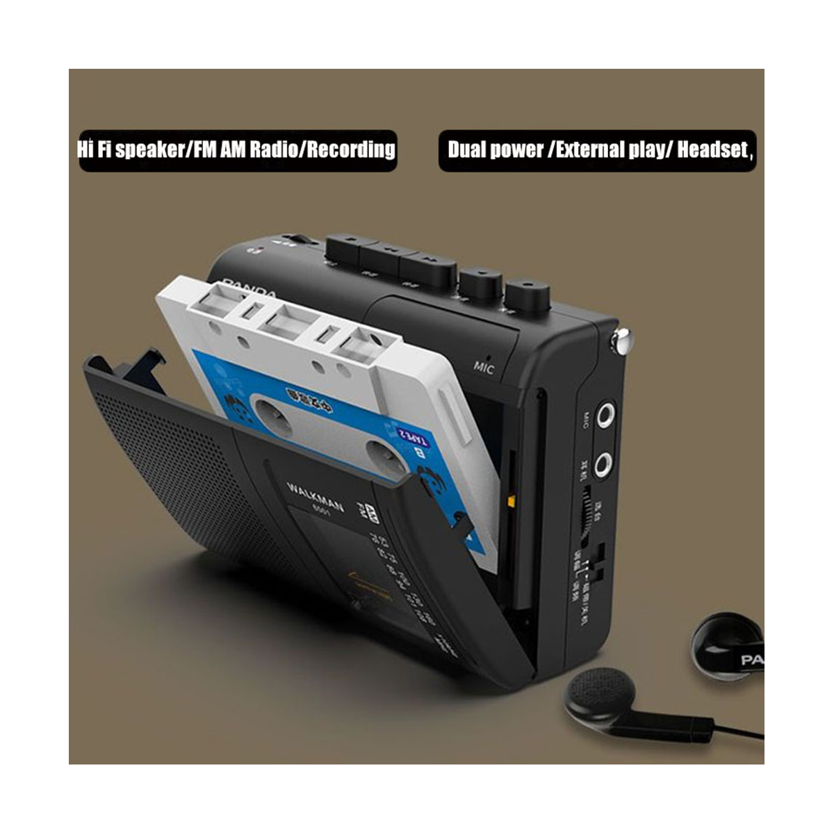 Panda 6501 Portable Tape AM/FM Radio Retro Cassette Music Player Walkman Tape R eBay