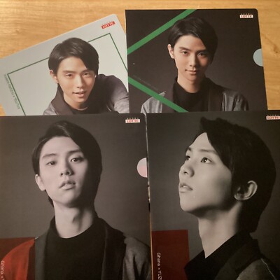 Yuzuru Hanyu Clear File Holder 4 Set Olympic Gold Medalist Japan Figure SkatingB