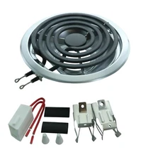 Endurance Pro 4 Turn 6 Inch Surface Element 6 Inch Chrome Drip Pan for Whirlpool