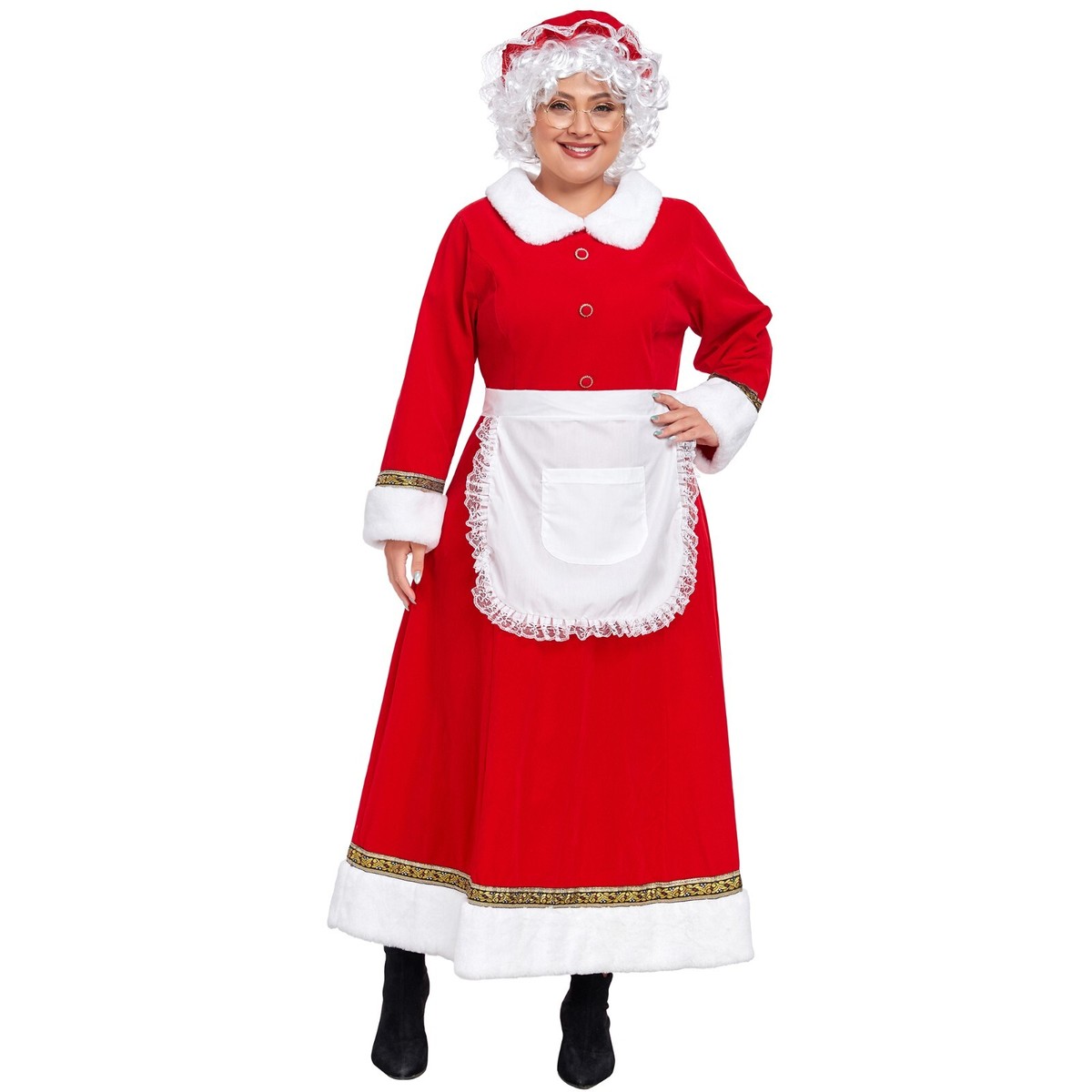 Plus Size Disfraz Santa Claus Deluxe Mrs Claus Santa Claus