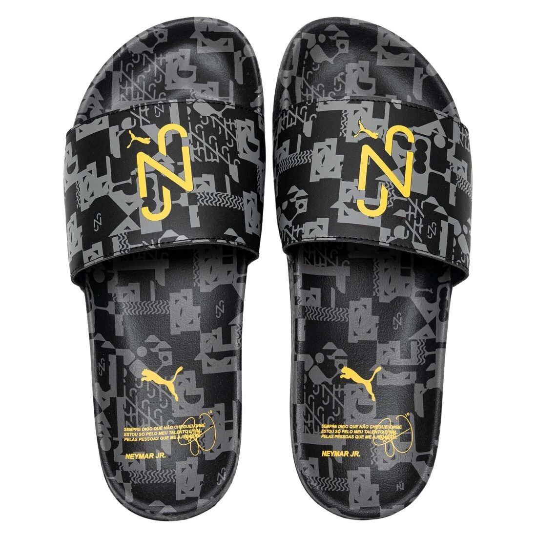 Sandali slip on slides Puma Neymar Jr. neri da uomo grigi taglia 13
