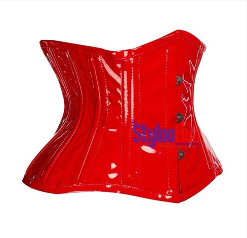 PVC Corset, Underbust Steampunk Corset, Steel Boned Corset, Waist Trainer C06 - Picture 2 of 5