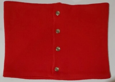 100% Acrylic Snap Up Women's Neck Warmer In Red NWOT ~ Free Shipping 