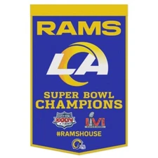 Los Angeles Rams NFL 24" x 38" Embroidered Wool Super Bowl Banner Wincraft