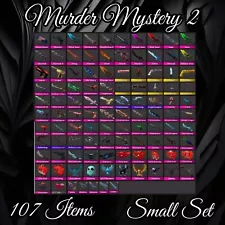 Murder Mystery 2 Mm2 Godly Set (small Set) 107 Items - Very Rare Now!