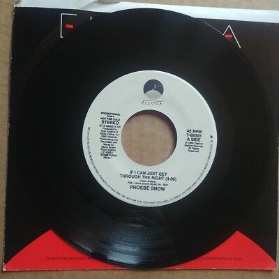 PHOEBE SNOW If I Can Just Get Through The Night DJ PROMO 45 7'' POP Record Vinyl