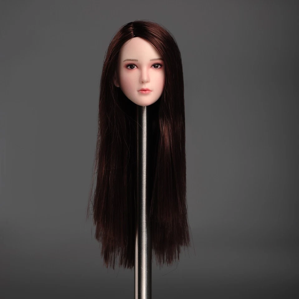 Скульптура женской головы SUPER DUCK 1/6 SDH028C для 12-дюймовых каштановых волос PHICEN TBLeague - Изображение 4 из 4