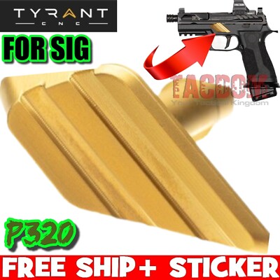 TYRANT S I G P320 Enhanced RIBBED GRIP Take Down Lever GOLD TD-P320TDL-GOLD USA