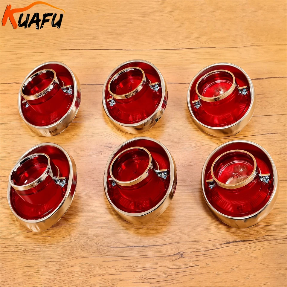 Luces traseras de tamaño completo KUAFU con base de adorno de lente de respaldo para Chevy Impala 1964 Foto 2 de 4