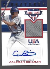 2017 USA Stars & Stripes Material Signatures #47 Coleman Brigman 54/99 