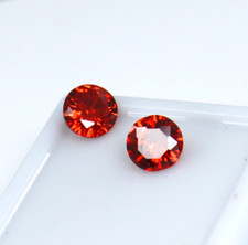 2.80 Ct Certified AAA Quality Natural Orange Sapphire Loose Gemstone Round Cut