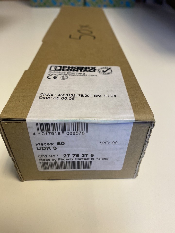 Phoenix Contact UDK 3 Through Terminal Block 50 Pcs New OVP | eBay