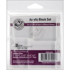 Acrylic Blocks for Rubber Stamping - Ez Mount - 5 sizes - #Ah08-Stamp Handles