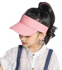 Kids Adjustable Visor Sun Hat Athletic Sports Hat for Ages 6-12 Years