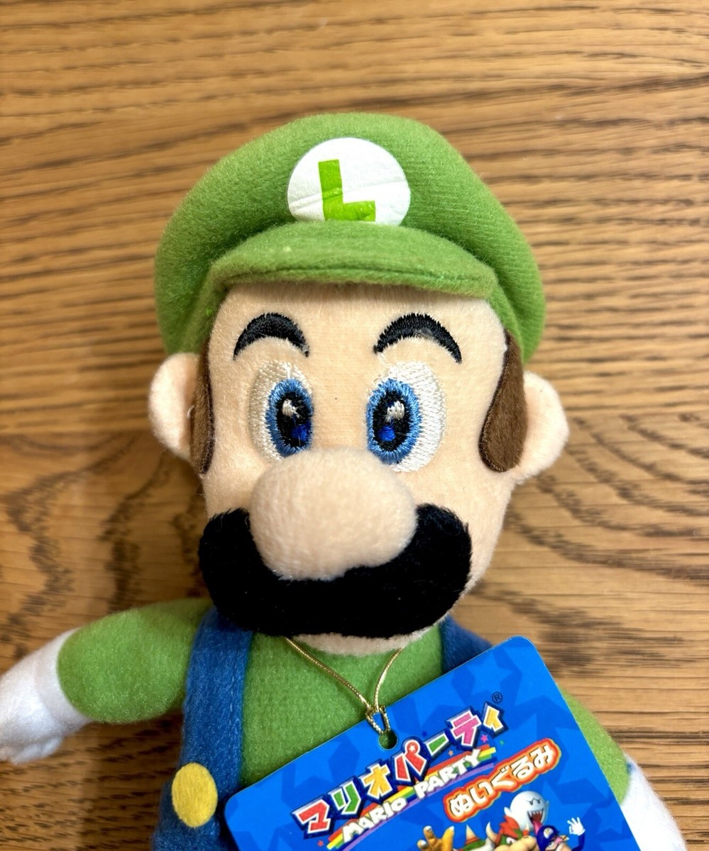 Mario Party 5 Luigi Plush Toy (S) Sanei 2003 Nintendo With