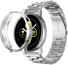 Stainless Steel Strap Case Cover for Samsung Galaxy Active 2 40 44mm Watch band