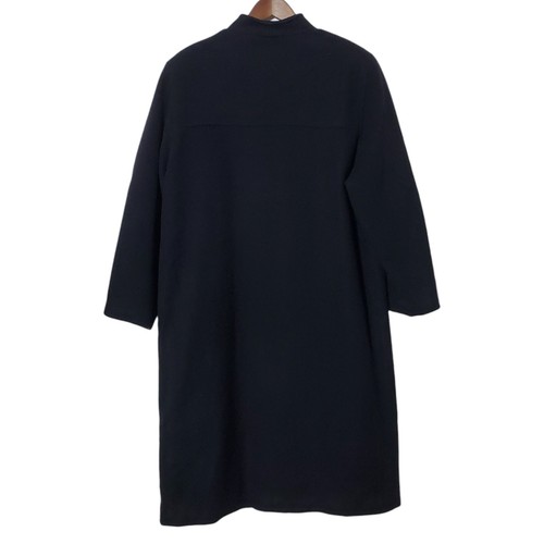 KRISTEN BLAKE Wool Duster Coat Size 12 Black Vintage Pockets Classic Womens - Picture 5 of 11