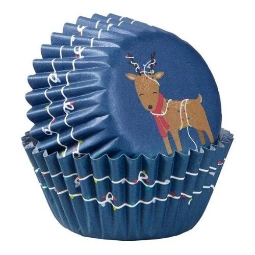 Christmas Cupcake Cases Santa Wilton Baking Cups Muffin Baking Fairy Cake 75Pk - Picture 11 of 21
