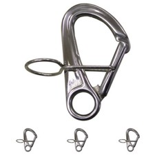 Bojen Karabiner V4A Edelstahl Bootshaken Schnappkarabiner Haken Boje Boot Schiff