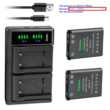 Kastar Battery LCD Dual Charger for Nikon EN-EL10 EL10 Nikon Coolpix S600 Camera