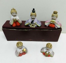 SEKIGUCHI COLLECTION 5 PORCELAIN FIGURINES/DOLLS IN BOX VINTAGE JAPAN RARE