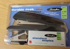 Swingline Durable Desk Stapler Value Pack w/staples  remover - BLACK - NEW