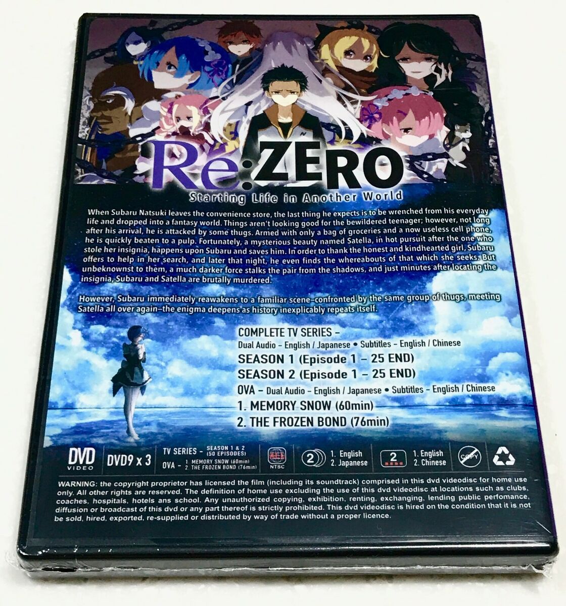 Anime DVD Re:Zero Starting Life in Another World Season 1+2 + 2 OVA Free  Ship