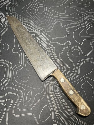K.C. Seelbach 10  Carbon Steel Chef Knife Solingen Germany 410-10'' !! Read !!