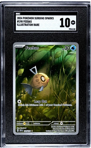 Pokemon Feebas 198/191 Illustration Rare Surging Sparks SGC 10 GEM MINT